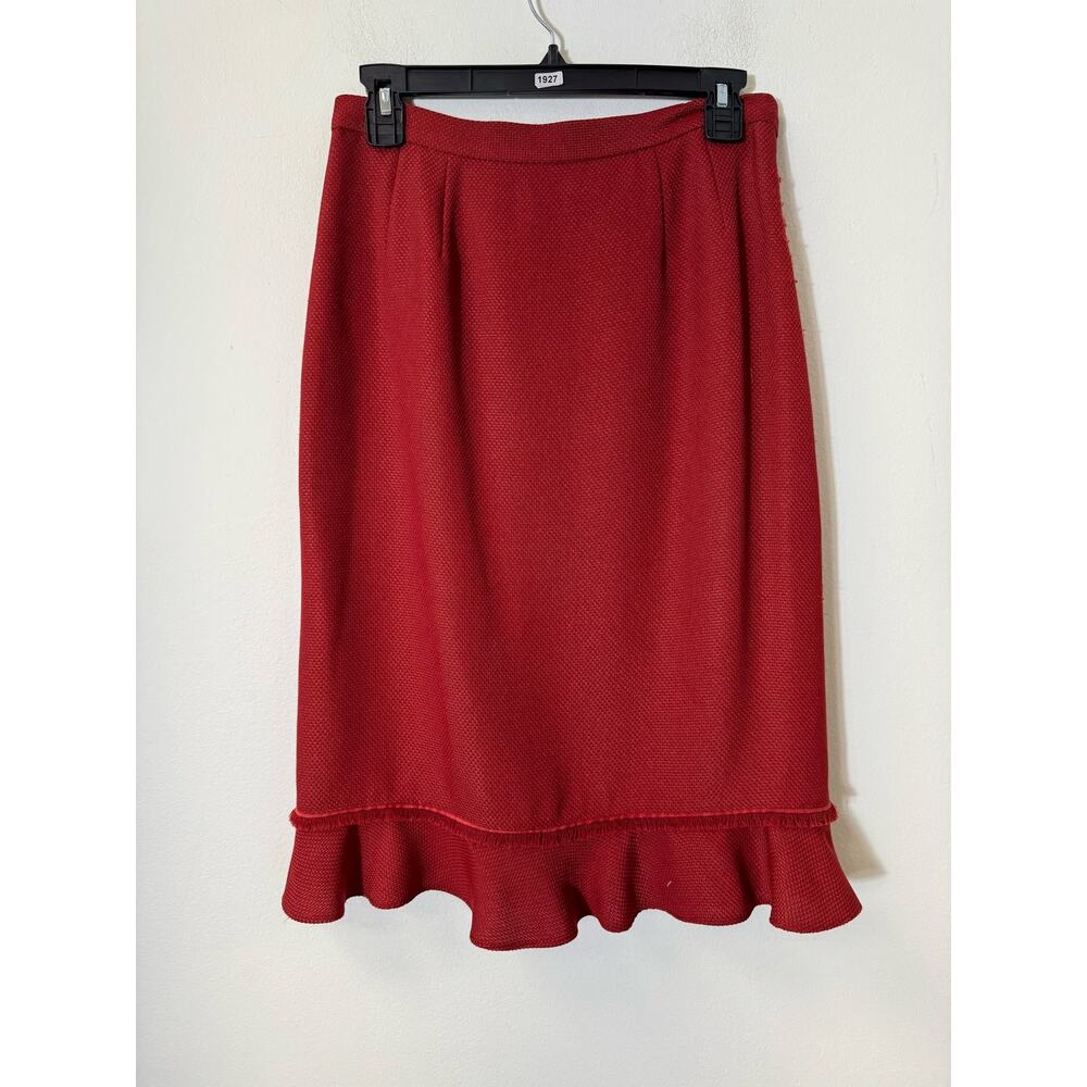 Kasper Red Midi Skirt